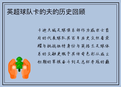 英超球队卡的夫的历史回顾
